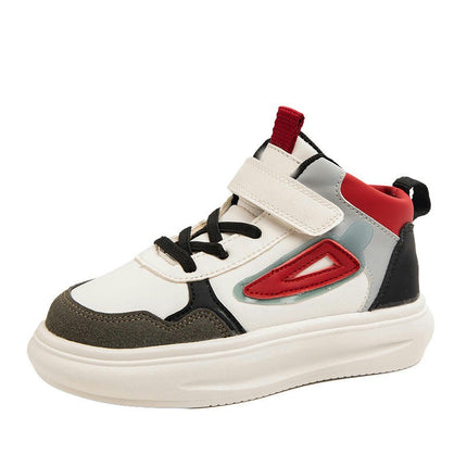Girls Faux Leather Sneakers High Top Stylish Casual Hip Hop Sneakers