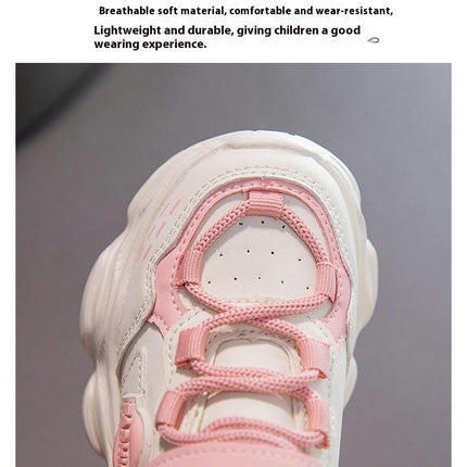 Girls Lightweight Shoes Casual Fashion Faux Leather Sneakers