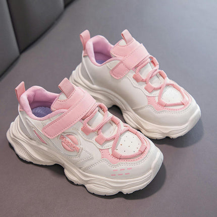 Girls Lightweight Shoes Casual Fashion Faux Leather Sneakers