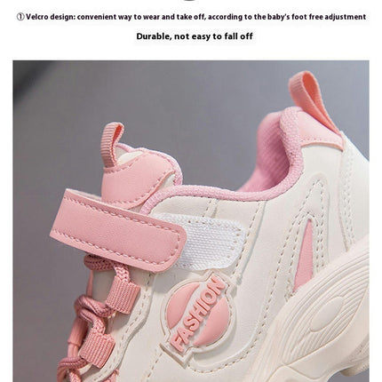 Girls Lightweight Shoes Casual Fashion Faux Leather Sneakers