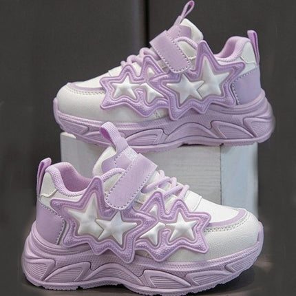 Kids Little Girls Non Slip Fashion Kids Lightweight Walking Sneakers