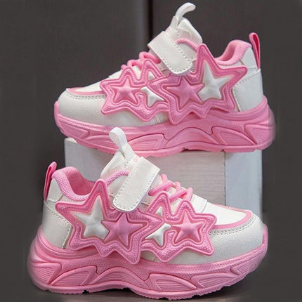 Kids Little Girls Non Slip Fashion Kids Lightweight Walking Sneakers