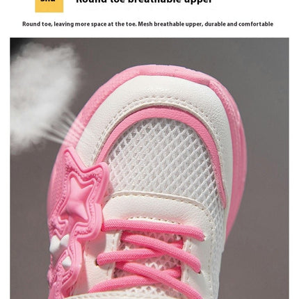 Kids Little Girls Non Slip Fashion Kids Lightweight Walking Sneakers