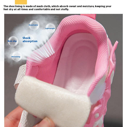 Kids Little Girls Non Slip Fashion Kids Lightweight Walking Sneakers