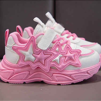 Kids Little Girls Non Slip Fashion Kids Lightweight Walking Sneakers