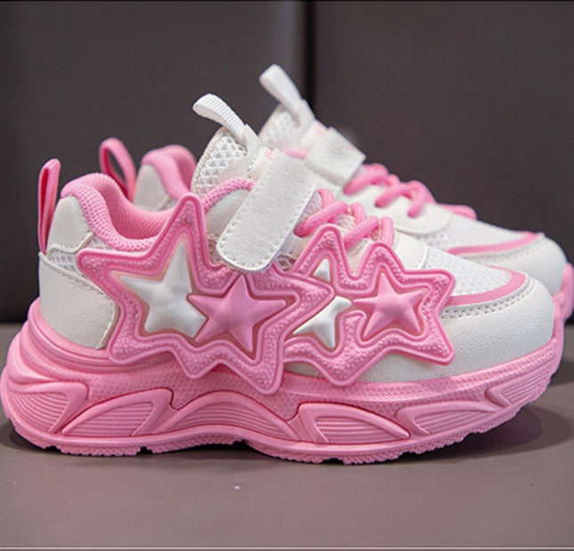 Kids Little Girls Non Slip Fashion Kids Lightweight Walking Sneakers