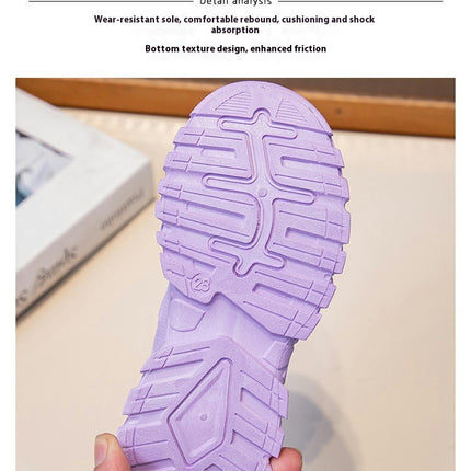 Girls Tied Walking Sneakers Fashion Kids Lightweight Athletic Shoes