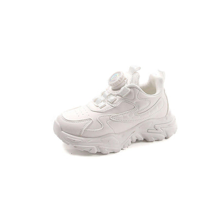 Girls Children Fashion Casual Outdoor Running Faux Leather Sneakers
