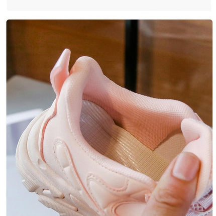Girls Children Fashion Casual Outdoor Running Faux Leather Sneakers