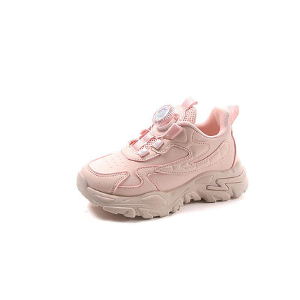 Girls Children Fashion Casual Outdoor Running Faux Leather Sneakers