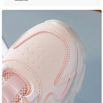Girls Children Fashion Casual Outdoor Running Faux Leather Sneakers
