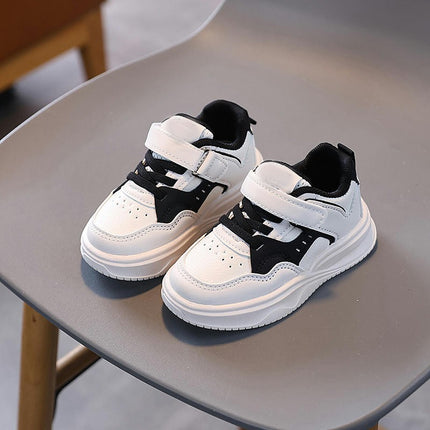 Kids Girls Running Shoes Trendy Breathable Faux Leather Sneakers