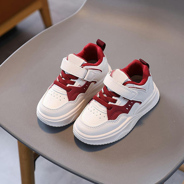 Kids Girls Running Shoes Trendy Breathable Faux Leather Sneakers