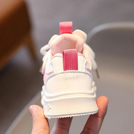 Sneakers for Kids Girls Light Faux Leather Walking Sport Sneakers