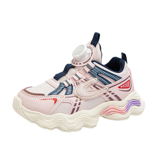Toddler Girls Casual Faux Leather Outdoor Running Sports Sneakers
