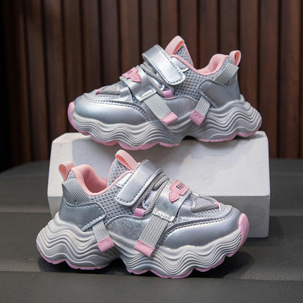 Kids Girls Breathable Running Lightweight Outdoor Athletic Sneakers
