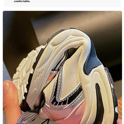 Toddler Girls Breathable Walking Sneakers Faux Leather Sneaker