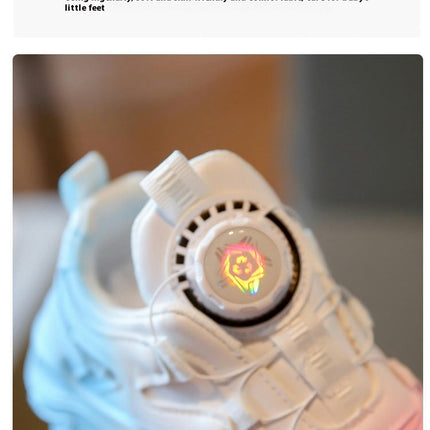 Child Girls Sneakers Antiskid Faux Leather Casual Athletic Sneakers