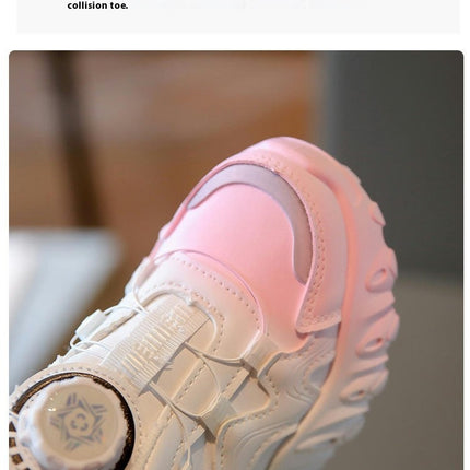 Child Girls Sneakers Antiskid Faux Leather Casual Athletic Sneakers