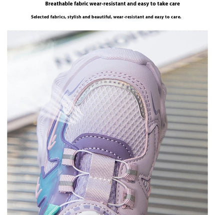 Fashion Spring and Autumn Girls Thick Soles Walking Sneakers