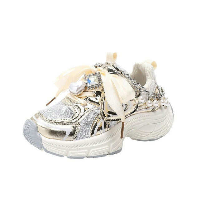 Kids Girls Mesh Running Sneakers Fashion Breathable Casual Sneaker