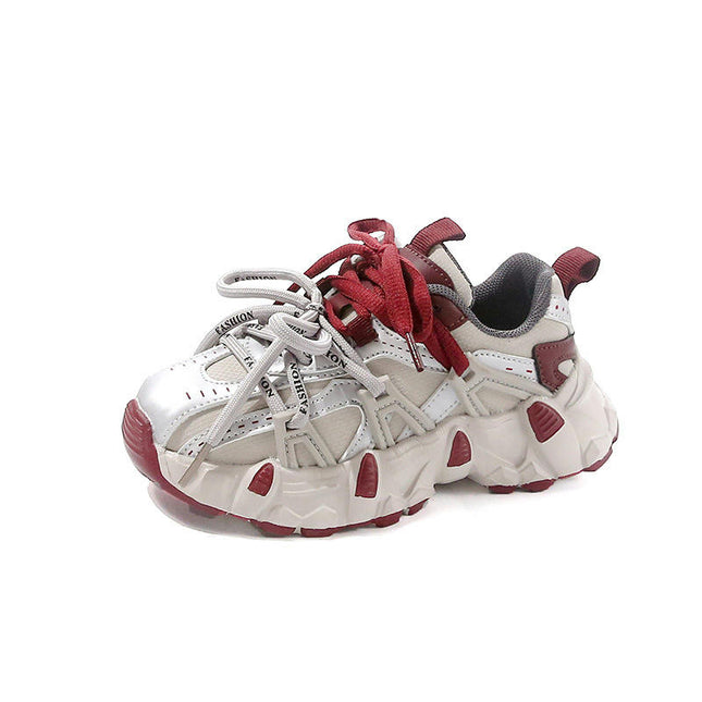 Girls Kids Lightweight Sneakers Thick Sole Non Slip Casual Sneakers