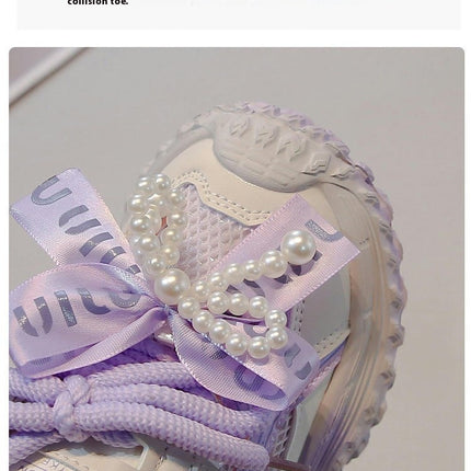 Lightweight Walking Girls Shoes Thick Soled Casual Fashion Sneakers