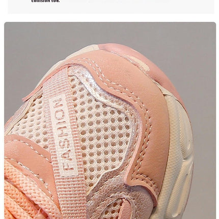 Kids Girls Sneakers Casual Sports Breathable Soft Soled Sneakers