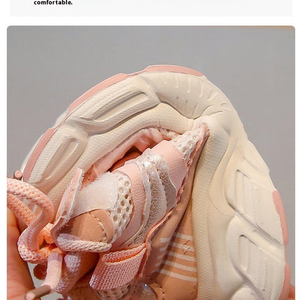 Kids Girls Sneakers Casual Sports Breathable Soft Soled Sneakers