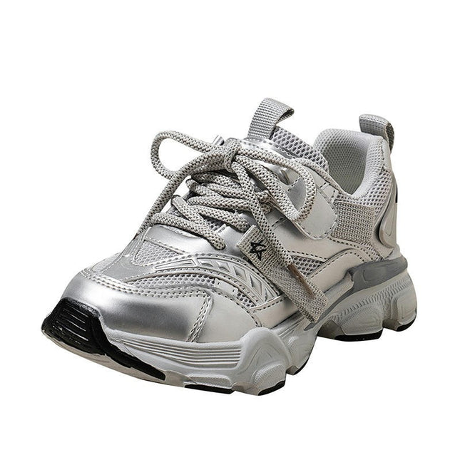 Children Sneakers Lightweight Fashion Thick Sole Girls Sports Shoes