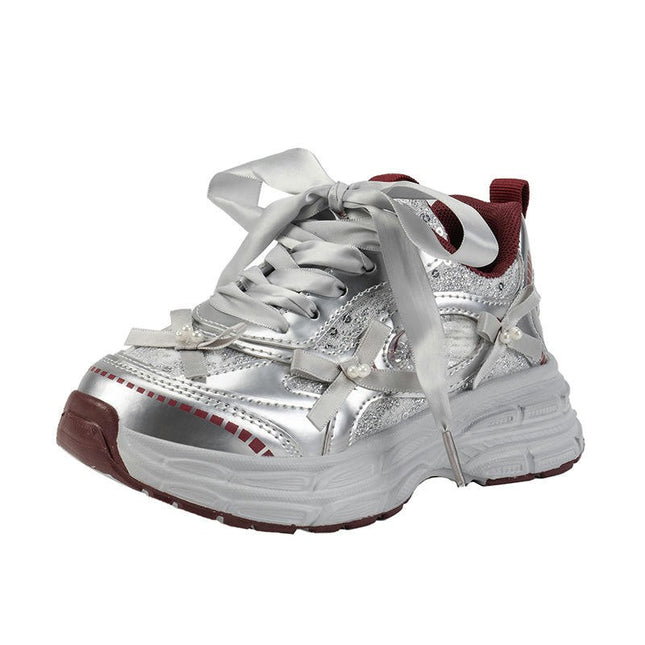 Girls Running Tennis Sneakers Casual Lightweight Fashion Bow Sneakers