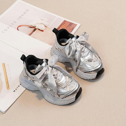 Girls Running Tennis Sneakers Casual Lightweight Fashion Bow Sneakers