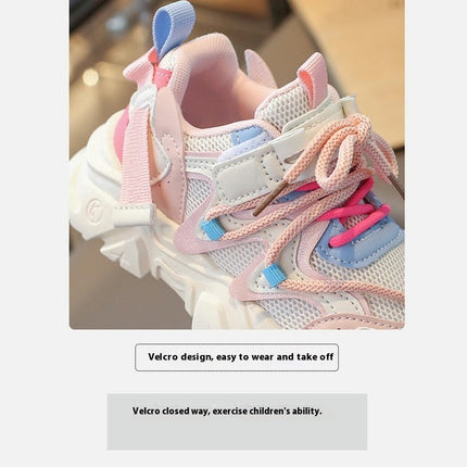 Girls Mesh Sneakers for Kids Non Slip Tennis Fashion Sneakers