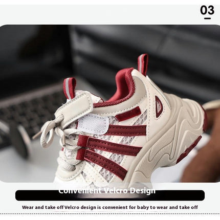 Girls Mesh Breathable Sneakers Kids Adjustable Non Slip Sneakers