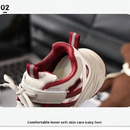 Girls Mesh Breathable Sneakers Kids Adjustable Non Slip Sneakers