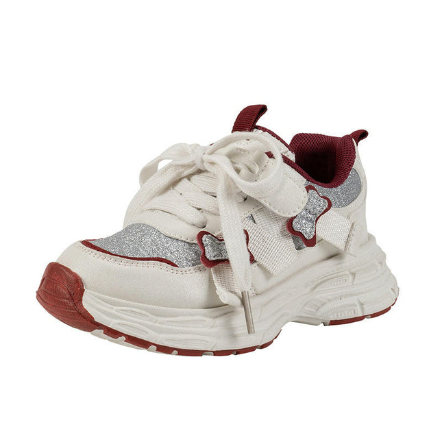 Low Top Adjustable Strap Fashion Sequin Sneakers for Toddler Kids