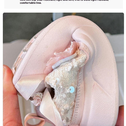 Toddler Girls Sparkle Flashing Sneakers Non Slip Walking Shoes for Kids