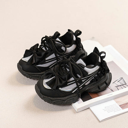 Toddler Breathable Sneakers for Girls Lightweight Faux Leather Sneakers Kids