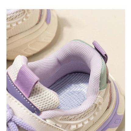 Girls Kids Running Athletic Sneakers Faux Leather Lightweight Sneakers