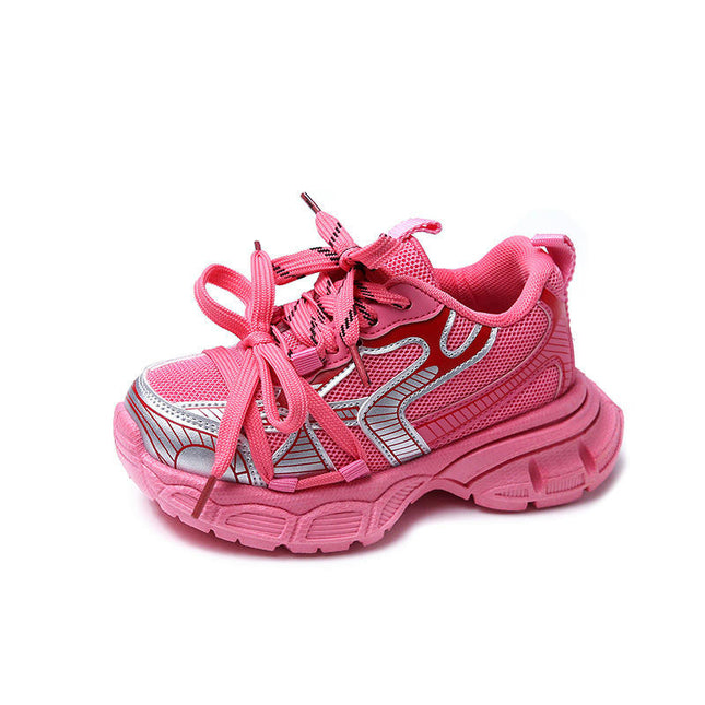 Kids Girls Running Shoes Lightweight Non Slip Comfortable Sneakers