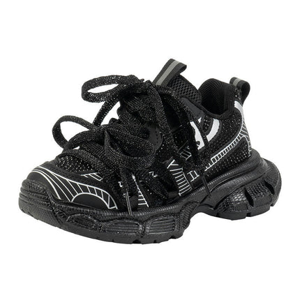 Kids Sneakers Casual Girls Sports Faux Leather Soft Soled Sneakers