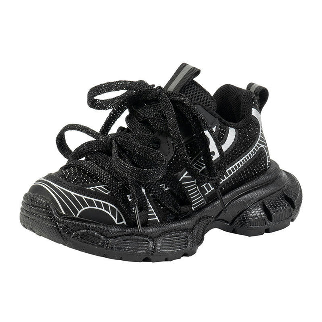 Kids Sneakers Casual Girls Sports Faux Leather Soft Soled Sneakers