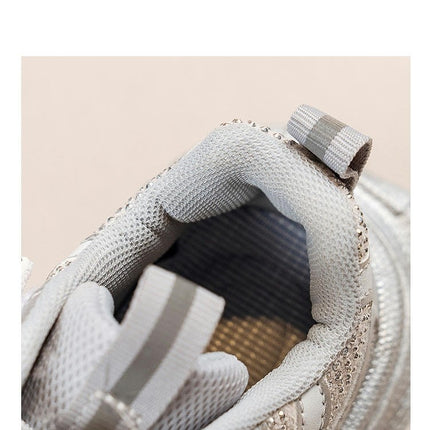 Kids Sneakers Casual Girls Sports Faux Leather Soft Soled Sneakers