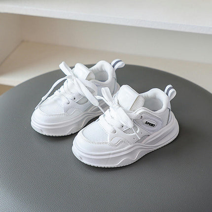 Kids Sneakers Boys Faux Leather Lightweight Tennis Athletic Running Sneakers