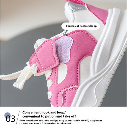 Toddler Girls Sneakers Fashion Faux Leather Running Sports Shoes