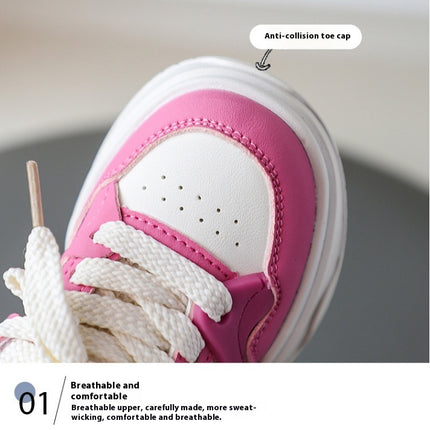 Toddler Girls Sneakers Fashion Faux Leather Running Sports Shoes