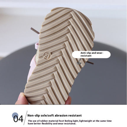 Girls Toddler Sneakers Non Slip Soft Bottom Faux Leather Fashion Walking Shoes