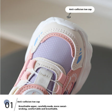 Toddler Girls Running Lightweight Athletic Shoes Faux Leather Walking Shoes