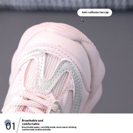 Kids Girls Fashion Platform Sneakers Breathable Mesh Sneakers