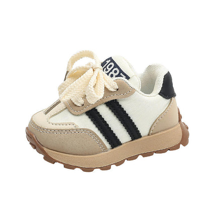 Girls Sneakers Lightweight Breathable Mesh Faux Leather Athletic Running Sneakers